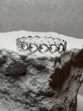 S7 Heart Eternity Band 925 Sterling Silver